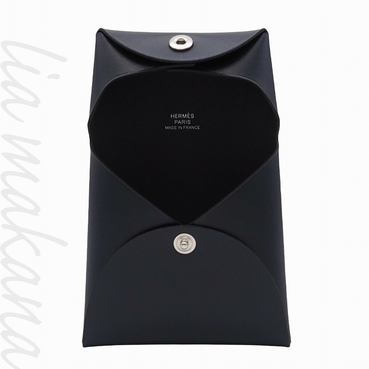 【N 新品/未使用品】HERMES エルメス バスティア BLEU ABYSSE ブルーアビス ネイビー系 VEAU BOX ボックスカーフ コインケース 小銭入れ シルバー金具 B刻印 2023年製造 H078405CK7K【リアマカナ】のサムネイル