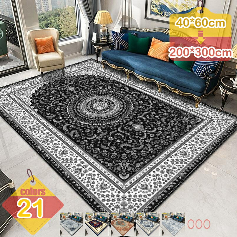 3帖用未満 - 1000円OFFクーポン ラグ ラグマット 約100×160cm オリエンタル柄 ポへミア風 カーペット ペルシャ風 ペルシャ絨毯風 おしゃれ 長方形 絨毯風 じゅうたん風 オールシーズン 春 夏 秋 冬 オリエンタル エスニック モロカン アジアン 敷物 マット 北欧 liber-online