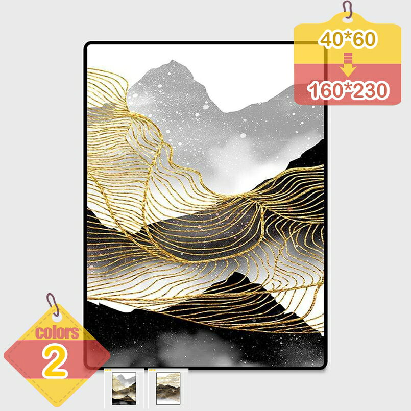 乐天商城 - 1000円OFFクーポン 墨絵 ラグ カーペット ラグマット ペルシャ絨毯 和柄 おしゃれ 洗えるラグ 滑り止め モダン 長方形 北欧風 防音 防ダニ 洗濯可 低反発 柔らか 居間 ホットカーペット対応 リビングカーペット liber-online