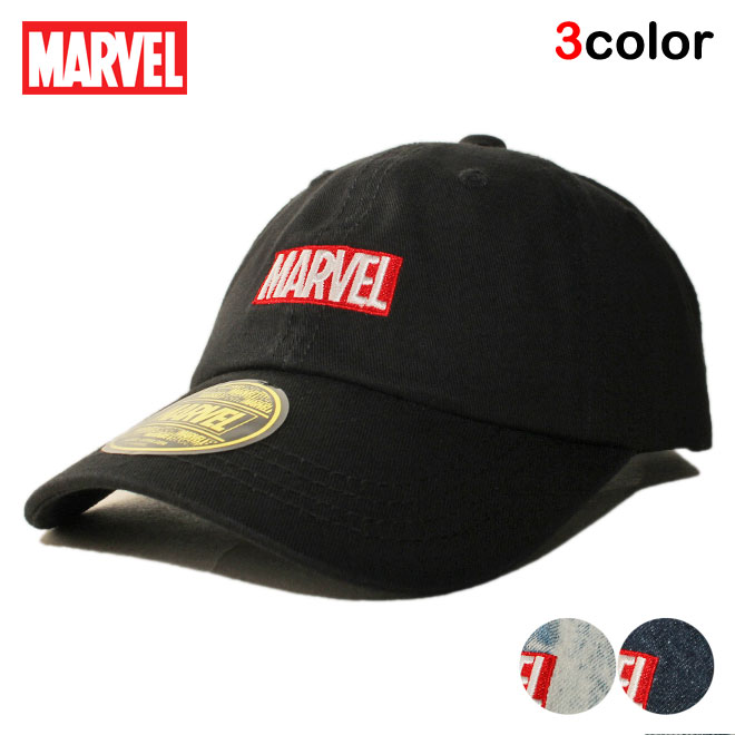 マーベルコミックス ストラップバックキャップ 帽子 メンズ レディース MARVEL COMICS デニム フリーサイズ  