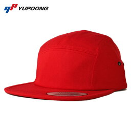 ユーポン フレックスフィット キャンプキャップ ストラップバック 帽子 メンズ レディース YUPOONG FLEXFIT 無地 シンプル フリーサイズ [ rd ]