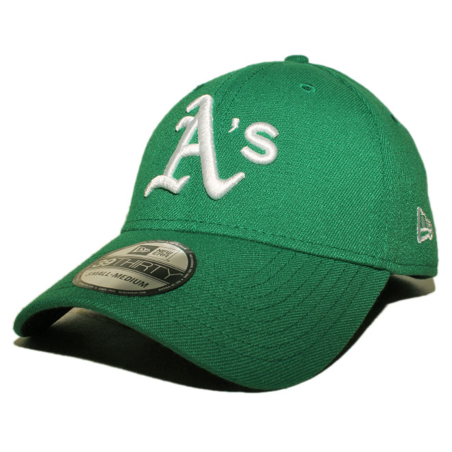 ニューエラ ベースボールキャップ 帽子 NEW ERA 39thirty メンズ レディース MLB オークランド アスレチックス S/M M/L L/XL [ gn ]