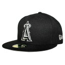 ニューエラ ベースボールキャップ 帽子 NEW ERA 59fifty メンズ レディース MLB ロサンゼルス エンゼルス 6 3/4-8 1/4 [ bk ...