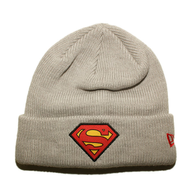 ニューエラ DC コミックス スーパーマン コラボ ニット帽 ビーニーキャップ 帽子 NEW ERA Li DC COMICS SUPERMAN メンズ レディース ワンサイズ [ gy ]