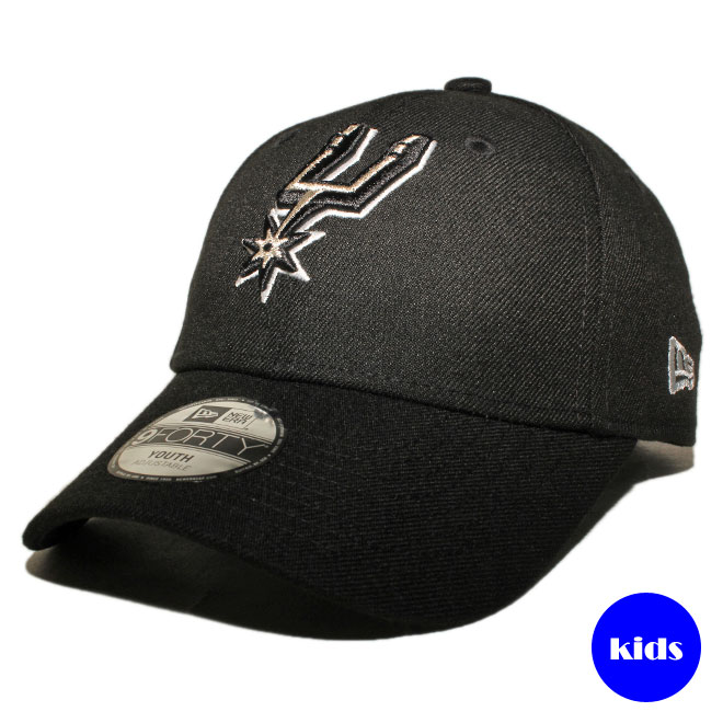 【子供用】 ニューエラ ストラップバックキャップ 帽子 NEW ERA 9forty キッズ NBA サンアントニオ スパーズ フリーサイズ [ bk ]