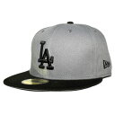 ニューエラ ベースボールキャップ 帽子 NEW ERA 59fifty メンズ レディース MLB ロサンゼルス ドジャース 6 3/4-8 1/4 [ gy ...