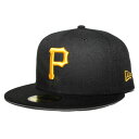 ニューエラ ベースボールキャップ 帽子 NEW ERA 59fifty メンズ レディース MLB ピッツバーグ パイレーツ 6 3/4-8 1/4 [ bk ...