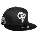 ニューエラ ベースボールキャップ 帽子 NEW ERA 59fifty メンズ レディース NFL ロサンゼルス ラムズ 6 3/4-8 1/4 bk