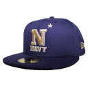ニューエラ ベースボールキャップ 帽子 NEW ERA 59fifty メンズ レディース NCAA ネイビー ミッドシップメン 6 3/4-8 1/4 [ n...