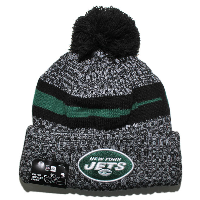 ニューエラ ニット帽 ビーニーキャップ 帽子 メンズ レディース NEW ERA NFL ニューヨーク ジェッツ ワンサイズ [ bk ptn ] 1