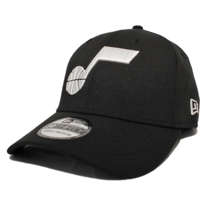 ニューエラ ベースボールキャップ 帽子 NEW ERA 39thirty メンズ レディース NBA ユタ ジャズ S/M M/L L/XL [ bk ]