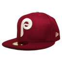 ニューエラ ベースボールキャップ 帽子 NEW ERA 59fifty メンズ レディース MLB フィラデルフィア フィリーズ 6 3/4-8 1/4 [ r...