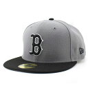 ニューエラ ベースボールキャップ 帽子 NEW ERA 59fifty メンズ レディース MLB ボストン レッドソックス 6 3/4-8 1/4 [ gy ...