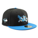 ニューエラ ベースボールキャップ 帽子 NEW ERA 59fifty メンズ レディース MLB トロント ブルージェイズ 6 3/4-8 1/4 [ bk ...
