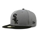 ニューエラ ベースボールキャップ 帽子 NEW ERA 59fifty メンズ レディース MLB シカゴ ホワイトソックス 6 3/4-8 1/4 [ gy ...