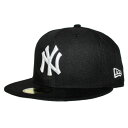 ニューエラ ベースボールキャップ 帽子 NEW ERA 59fifty メンズ レディース MLB ニューヨーク ヤンキース 6 3/4-8 1/4 [ bk ...