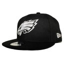 ニューエラ スナップバックキャップ 帽子 NEW ERA 9fifty メンズ レディース NFL フィラデルフィア イーグルス フリーサイズ [ bk ]