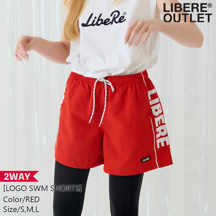 LIBERE ١  եѥ ѥ ѥ Φξ 2WAY Ⱦܥ 硼ȥѥ 硼ѥ ϡեѥ ϡѥ  å [LOGO SWM SHORTS/RED] ȥå