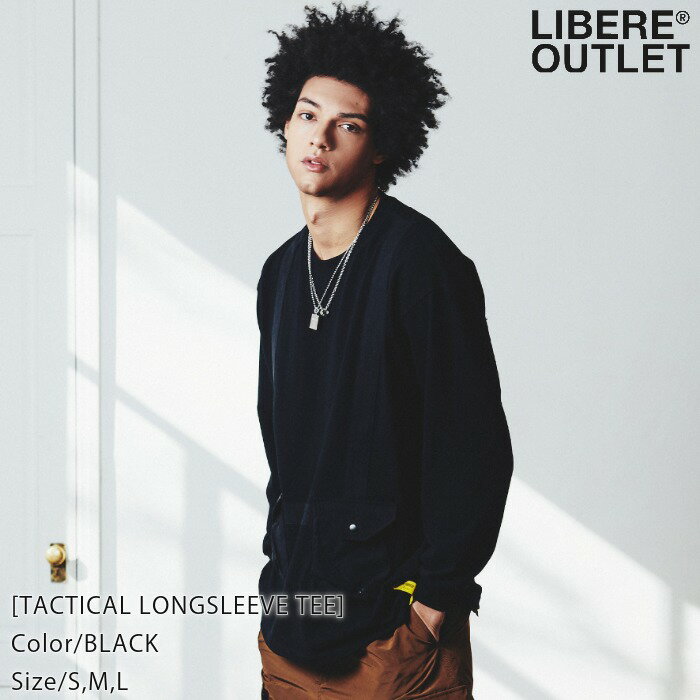 LIBERE リベーレ タクティカル ロングスリーブ Tシャツ ロンT LONG SLEEVE TEE 長袖 黒 ブラック[TACTICAL LONGSLEEVE TEE/BLACK]公式アウトレット
