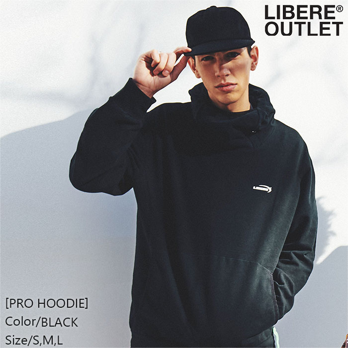 60%OFF★P5倍★LIBERE リベーレ プロ フーディー パーカー プルオーバー 長袖 薄手 黒 ブラック[PRO HOODIE/BLACK]公式アウトレット