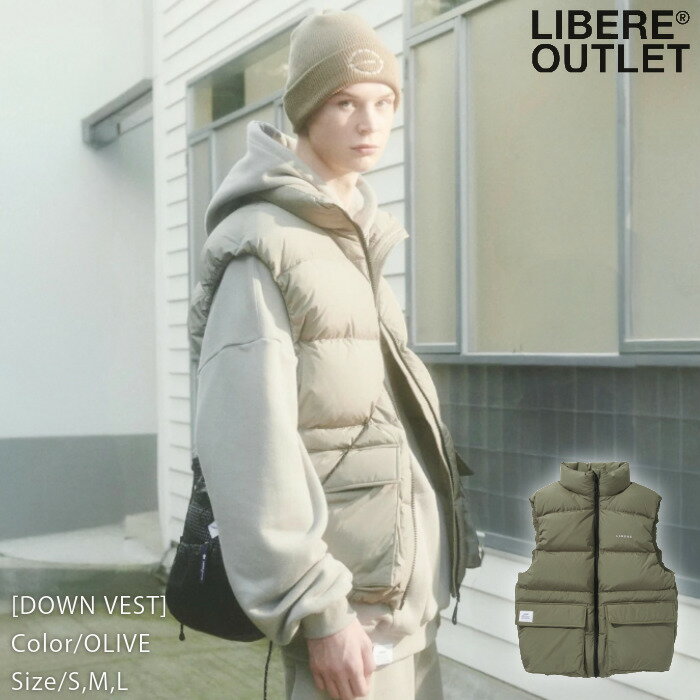 Down - 66%OFF★P5倍★LIBERE リベーレ ダウン ベスト アウター 上着 オリーブ[DOWN VEST/OLIVE] 公式アウトレット