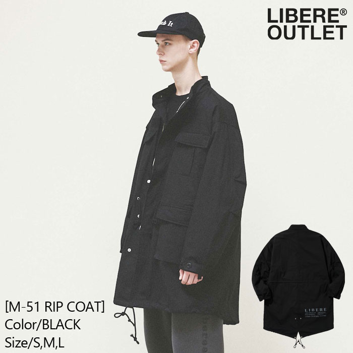 LIBERE リベーレ M51 モッズコート リップ コート アウター 上着 黒 ブラック公式アウトレット