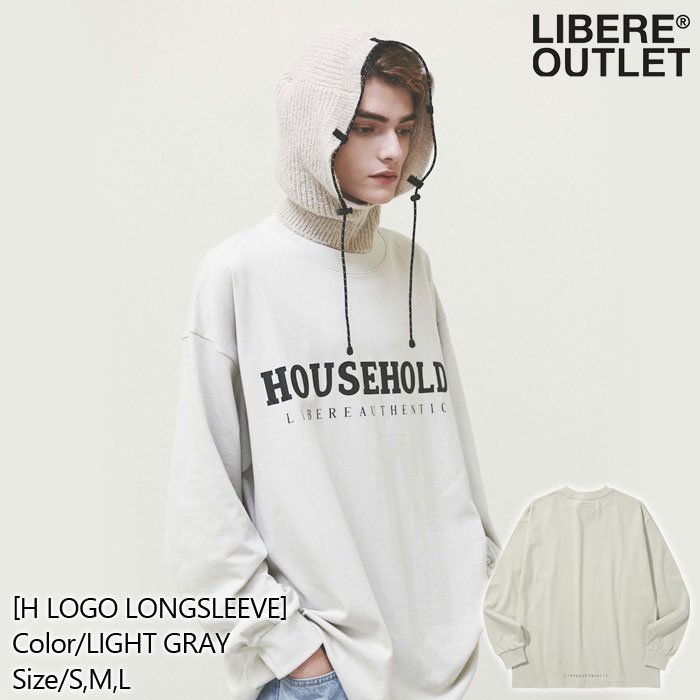 60%OFF★P5倍★LIBERE リベーレ H ロゴ ロングスリーブ Tシャツ ロンT LONG SLEEVE TEE 長袖 灰色 ライトグレー[H LOGO LONGSLEEVE/LIGHT GRAY]公式アウトレット