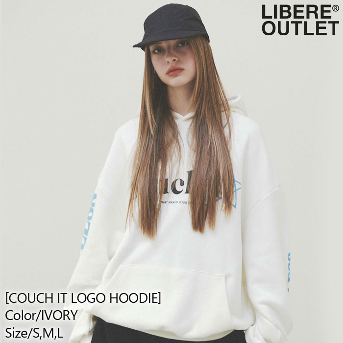 LIBERE リベーレ カウチ イット ロゴ フーディー パーカー プルオーバー 長袖 オフホワイト 象牙色 アイボリー[COUCH IT LOGO HOODIE/IVORY]公式アウトレット