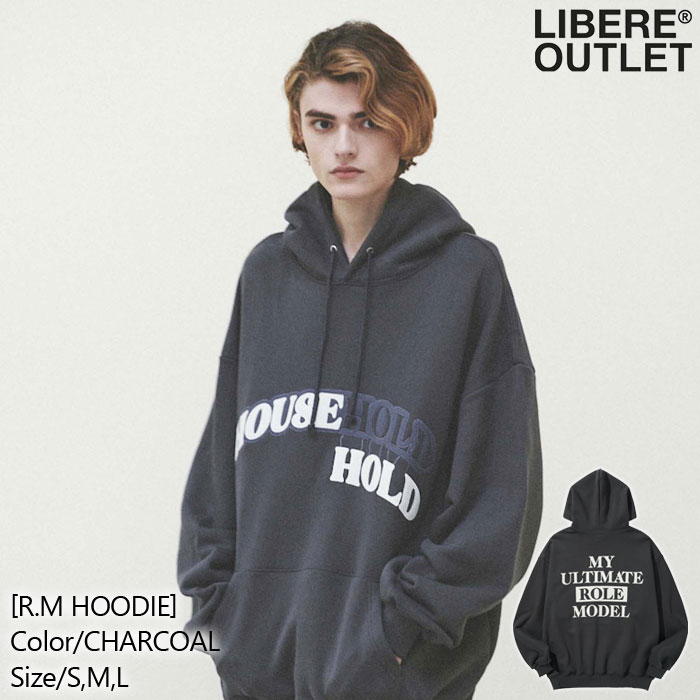 LIBERE リベーレ フーディー パーカー プルオーバー 長袖 GRAY 灰色 グレー チャコール公式アウトレット
