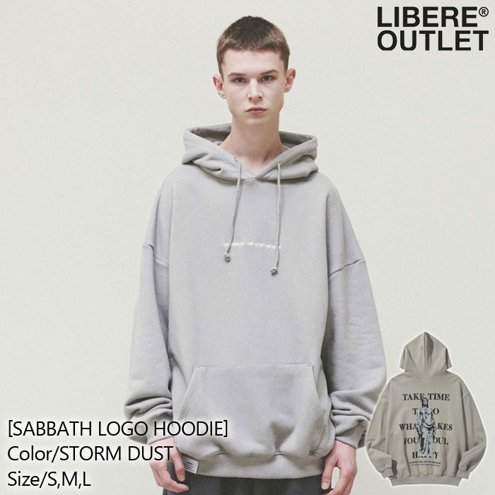 60%OFF★P5倍★LIBERE リベーレ サバス ロゴ フーディー パーカー プルオーバー 長袖 GRAY 灰色 グレー ストームダスト[SABBATH LOGO HOODIE/STORM DUST]公式アウトレット