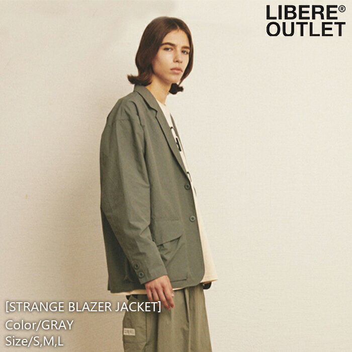 LIBERE リベーレ ストレンジ ブレザー ジャケット アウター 上着 灰色 グレー[STRANGE BLAZER JACKET/GRAY]公式アウトレット