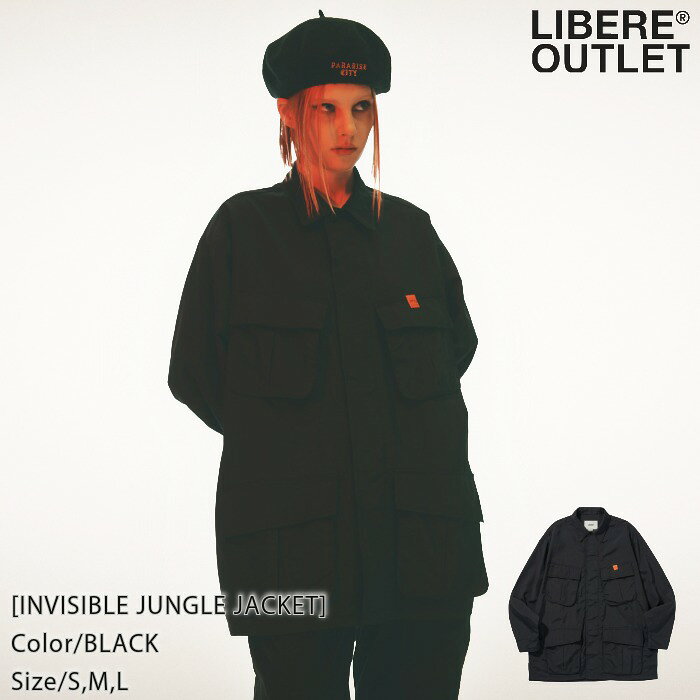 LIBERE リベーレ インビジブル ジャングル ジャケット アウター 上着 超薄手 黒 ブラック公式アウトレット
