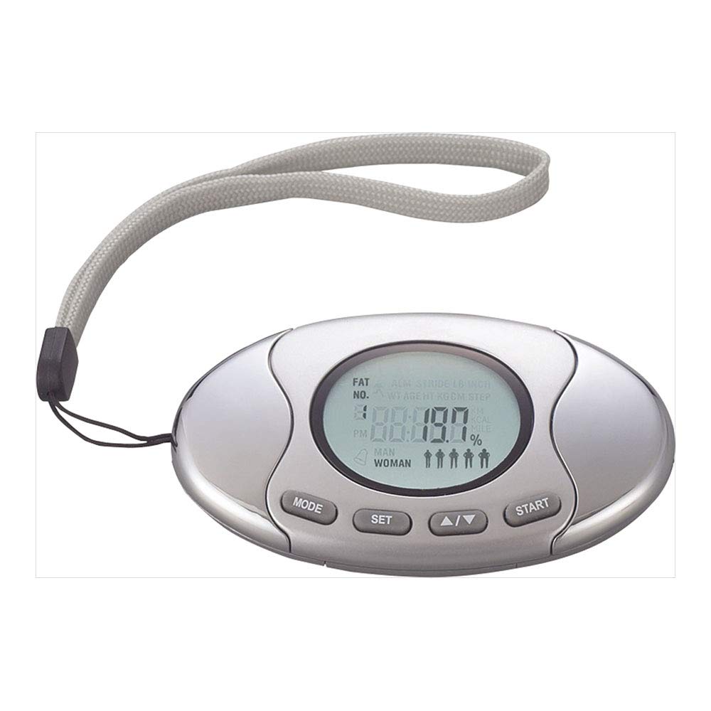 ミムゴ 万歩計 体脂肪計付き 歩数計 コンパクト 移動距離 消費カロリー シルバー No.73478