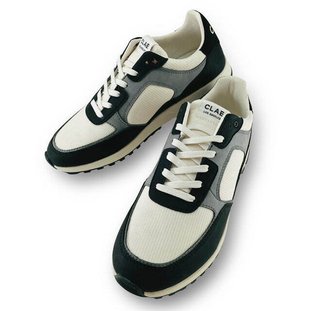 CLAE(クレイ) レースアップスニーカー ブラックホワイト LJ41CJS 紳士 メンズスニーカー 軽量 カジュアル 靴 26.0cm～28.5cm セールのサムネイル