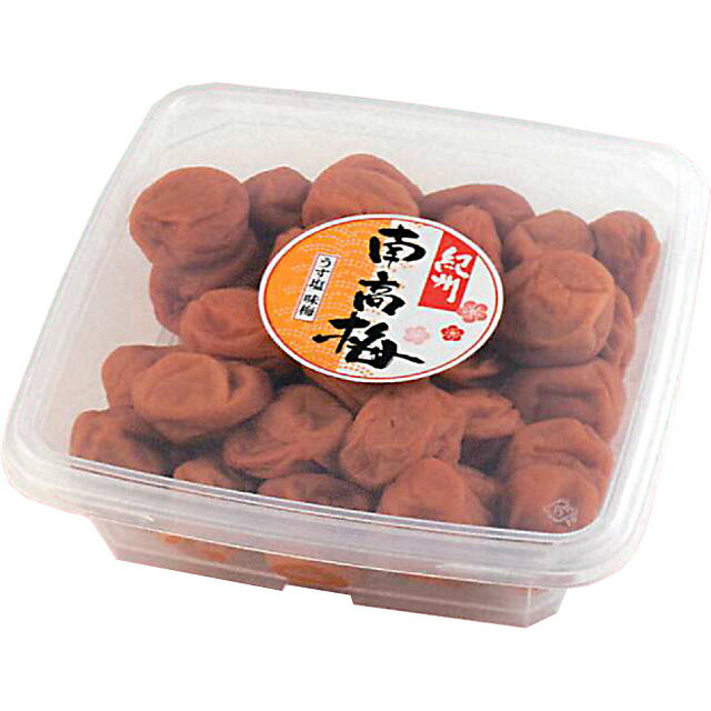 【熱中症対策】 うす塩味梅干 600g 家庭用無選別 塩分8%ポリ容器/化粧箱入 お中元 お歳暮 贈答