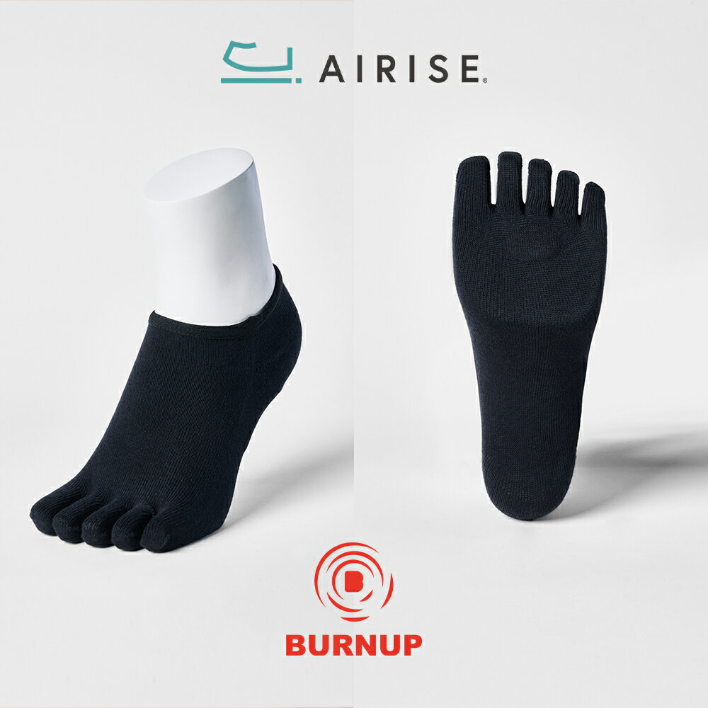 ソックス 健康 エアライズ バーナップシリーズ アンクルタイプ NEW Ankle type 正規品 くるぶしソックス 靴下 ブラック S/Mサイズ パッド内側タイプ 黒 シリコンアーチパッド付 5本指フットカバー Sサイズ AIRISE BURN UP BJC GMAKe