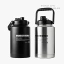 ブルックリンワークス WATER JUG 3.8L ウォータージャグ 3.8リットル BROOKLYN WORKS キャンプ アウトドア ジャグ 保冷保温水筒 大容量 保冷ジャグ 保温ジャグ 保冷 ビーチ 山 登山 海 キャンプ おしゃれ 水筒 キャンプ用 氷 アウトドア水筒 ブラック シルバー 黒 銀