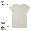 15%OFF ブロス バイ ワコールメン 綿で多機能 インナーシャツ 2分袖 クルーネック(LL)GL5210【メール便15】(4)