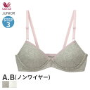 〈4/30 10:59まで20%OFF〉ワコール ジュニア ステップ3 ガールズ ブラジャー 3/4カップ ノンワイヤー(A Bカップ)CFX301