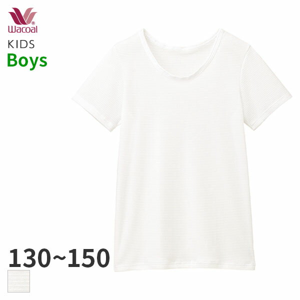 【11/11 10:59まで20%OFF】ワコール キッズ さわやか研究所 ボーイズ 半袖インナー Uネック(130 140 150サイズ)CHV363【メール便10】