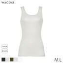 【7/16 08:59まで20%OFF】ワコール コットン オーガニックコットン100%タイプ ニットトップ Uネック ノースリーブ(M L)CLB629【メール便10】