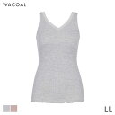 【9/29 10:59まで22%OFF】ワコール シルク混の贅沢ニット ニットトップ Vネック ノースリーブ(LL)CLB669【メール便10】