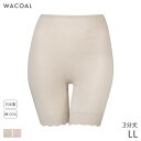 15%OFF ワコール コットン オーガニックコットン100%ゆったりタイプ ニットボトム 3分丈 はきこみ丈ふかめ(LL)HLD239【メール便07】