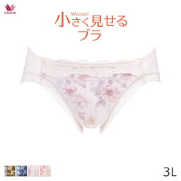 〈4/30 10:59まで20%OFF〉ワコール 小さく見せるブラ ショーツ はきこみ丈あさめ ハイレッグショーツ(3Lサイズ)PRA153【メール便06】