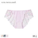 40%OFF ウンナナクール アクセントフラワー 総レースショーツ はきこみ丈あさめ ハイレッグ(M L)JF1236【メール便04】(4)