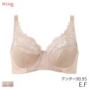 【9/11 10:59まで25%OFF】ウイング ブラジャー フルカップ バストをしっかり包み込むブラ Qサイズ(E F/アンダー90 95)KB2115Q