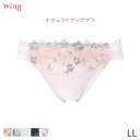 18%OFF ウイング ナチュラルアップブラ ショーツ はきこみ丈あさめ ハイレッグショーツ(LL)KF3360【メール便04】