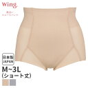 〈4/10 10:59まで20%OFF〉ウイング 肌合いスムースパンツ ガードル ジャストウエスト ショート丈(M L LL 3Lサイズ)KQ2560【メール便10】