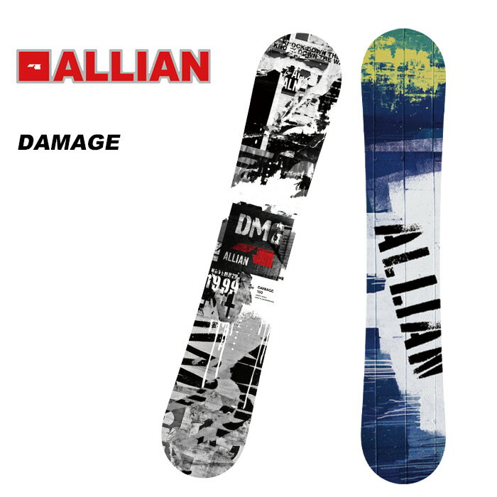 ALLIAN アライアン スノーボード 板 DAMAGE 23-24 モデル