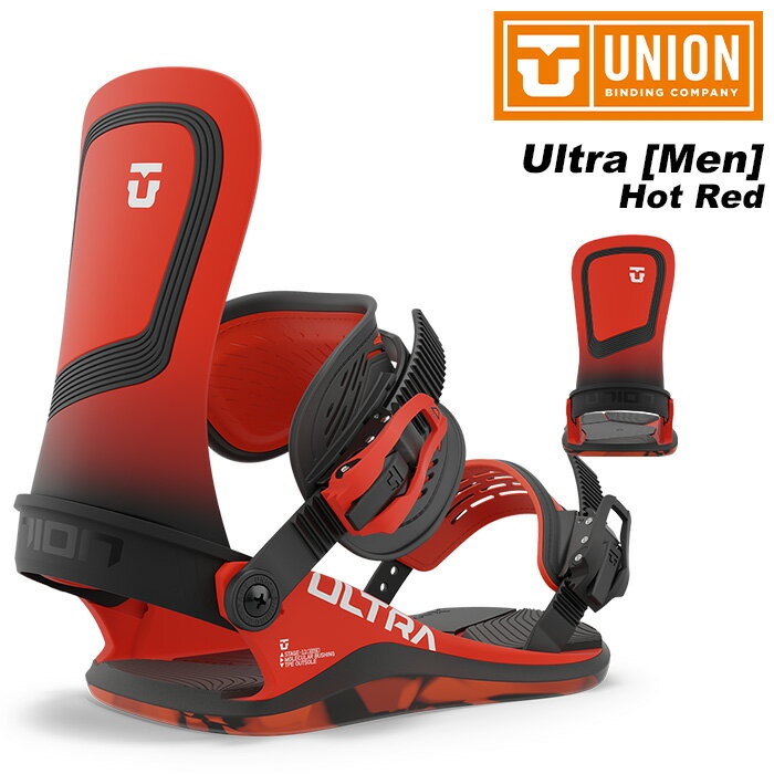 UNION ユニオン スノーボード ビンディング Ultra [Men] Hot Red 23-24 モデル